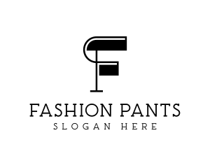 Retro Fashion Clothing Letter F logo design