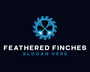 Laser Saw Fabrication logo design