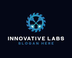 Laser Saw Fabrication logo design