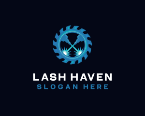 Laser Saw Fabrication logo design