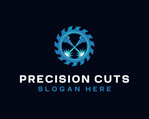 Laser Saw Fabrication logo design