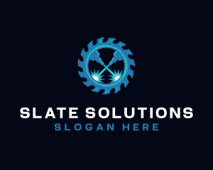 Laser Saw Fabrication logo design