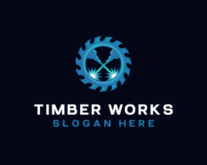 Laser Saw Fabrication logo design