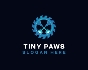 Laser Saw Fabrication logo design