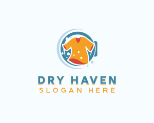 Laundry Washing Shirt logo design