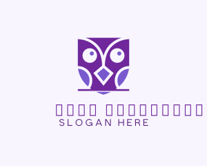 Owl - Geometric Owl Shapes logo design