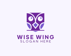 Geometric Owl Shapes logo design