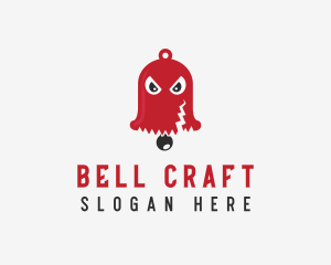 Bell - Angry Bell Monster logo design