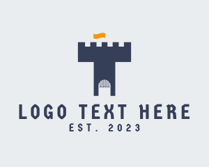 Ancient - Medieval Castle Letter T Business logo design