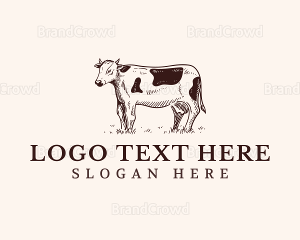 Cow Farm Dairy Logo