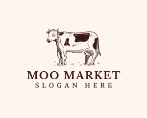 Cow Farm Dairy logo design