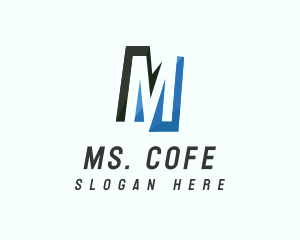 Professional Business Letter M logo design