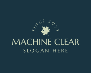 Clean - Maple Leaf Wordmark logo design