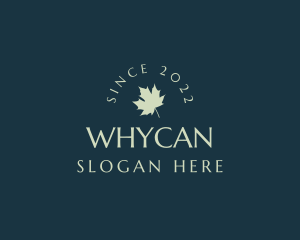 Vegan - Maple Leaf Wordmark logo design