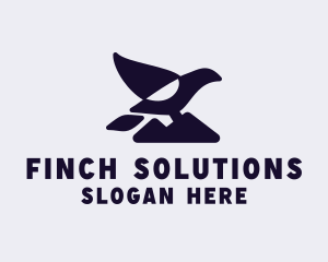 Finch - Crow Raven Bird logo design