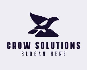 Crow Raven Finch logo design