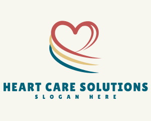 Cardiologist - Dating Heart Swoosh logo design