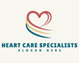 Cardiologist - Dating Heart Swoosh logo design