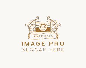 Floral Camera Photography logo design