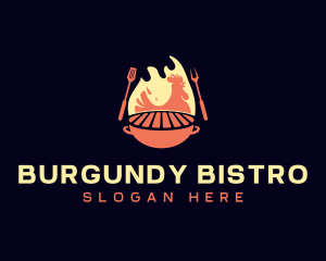 Chicken Grill Barbecue logo design