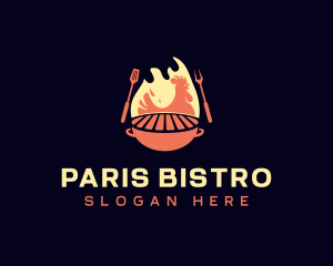 Chicken Grill Barbecue logo design