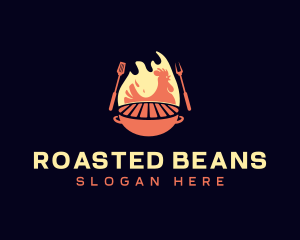 Roasted - Chicken Grill Barbecue logo design