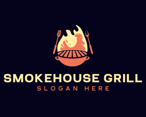 Barbecue - Chicken Grill Barbecue logo design