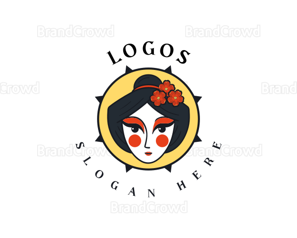 Beauty Geisha Woman Logo