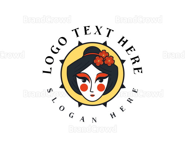 Beauty Geisha Woman Logo