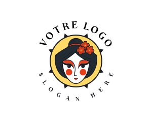 Beauty Geisha Woman Logo