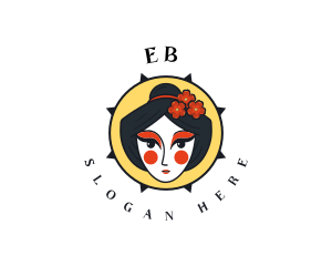 Asian - Beauty Geisha Woman logo design