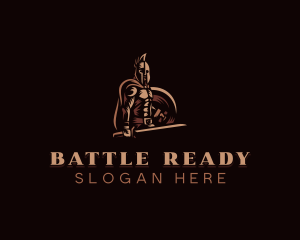 Soldier - Barbarian Soldier Sword logo design