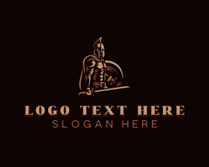 Strong - Barbarian Soldier Sword logo design