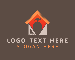 Residential - House Construction Hammer logo design