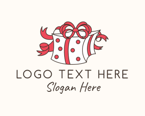 Ribbon Holiday Gift Logo