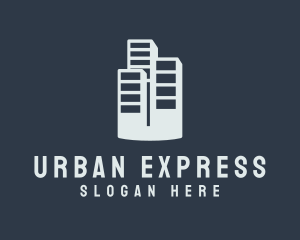 Metro - Skyscraper Tower Building logo design