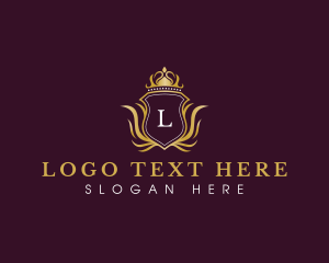 Leaves - Elegant Luxury Crown logo design
