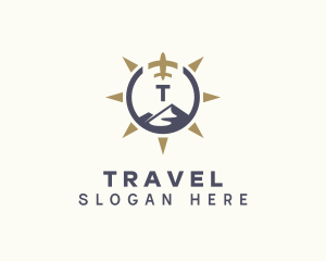 Airplane Mountain Travel logo design