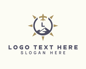 Trip - Airplane Mountain Travel logo design