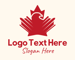 Canadian - Eagle Maple Leaf logo design