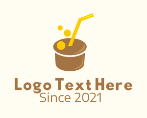 Straw - Coffee Drink Capsule logo design