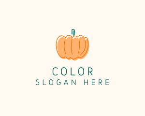 Vegan - Pumpkin Squash Vegetable logo design