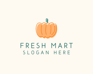 Supermarket - Pumpkin Squash Vegetable logo design