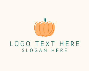 Vegan - Pumpkin Squash Vegetable logo design