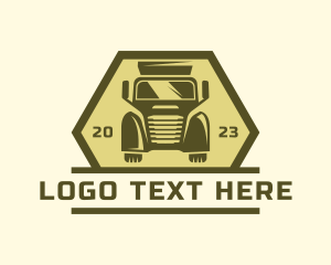 Cargo Truck - Trailer Truck Logistics logo design