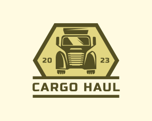 Trailer Truck Logistics logo design