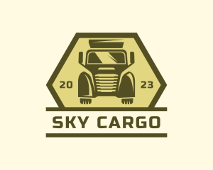 Trailer Truck Logistics logo design