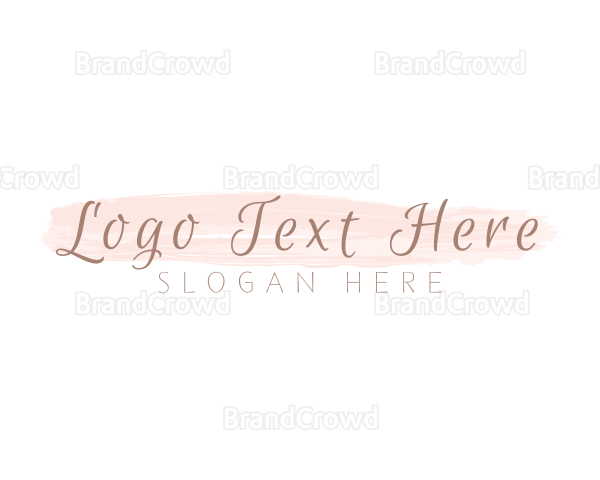 Watercolor Beauty Cursive Logo