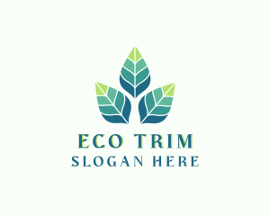 Eco Organic Leaf logo design