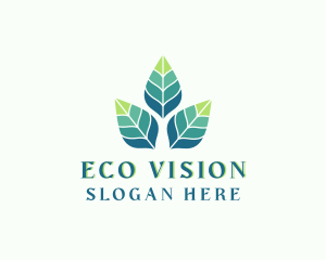 Eco Organic Leaf logo design